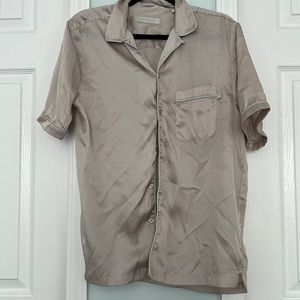 Satin pajama style shirt oversized